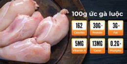 ảnh chụp màn hình 100g gà luộc có da bao nhiêu calo