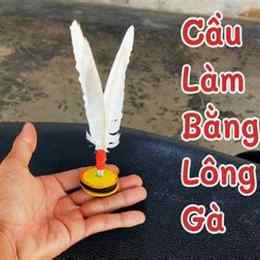 cách làm quả cầu đá bằng lông gà