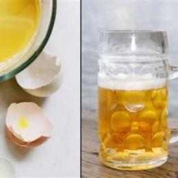 cách làm trắng da bằng bia và trứng gà