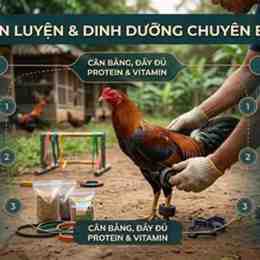 cách tập thể lực cho gà đá cựa sắt