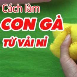 con gà bằng vải dạ
