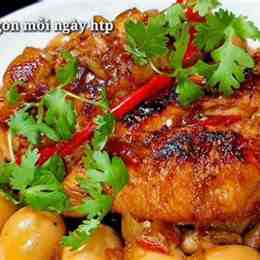 gà đá kho nước dừa