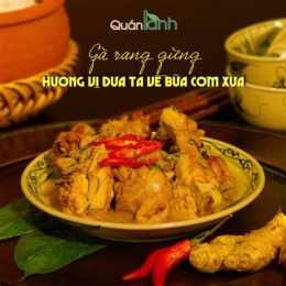 gà rang gừng ít dầu
