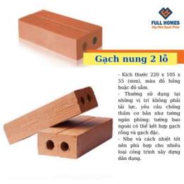 gạch đất nung 2 lỗ