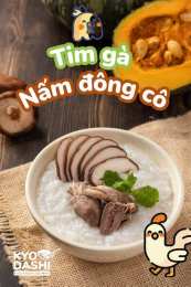 hướng dẫn sử dụng cháo gà nấm cho bé ăn dặm