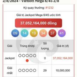 kết quả vietlott 6/45 gần đây