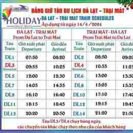 lịch chạy ga xe lửa đà lạt