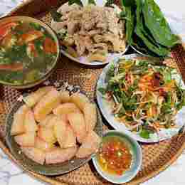 nộm bưởi da xanh gà xé