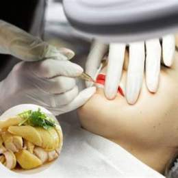 xăm môi ăn thịt gà bỏ da được không